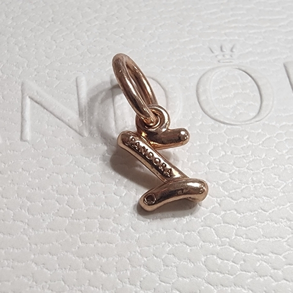 Pandora Letter z Script Alphabet Dangle Charm - Picture 3 of 6